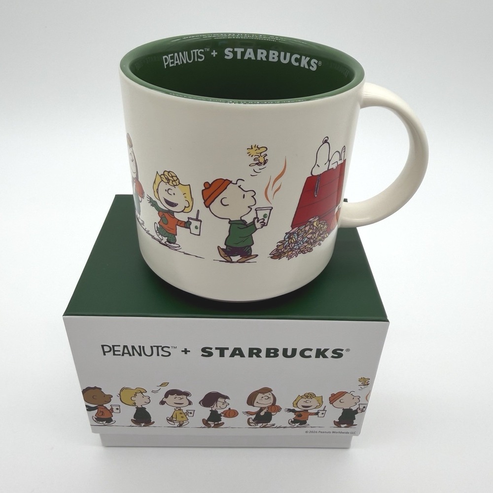 Starbucks x Peanuts 2026 Ceramic Mug Snoopy & Friends Limited Edition In Hand